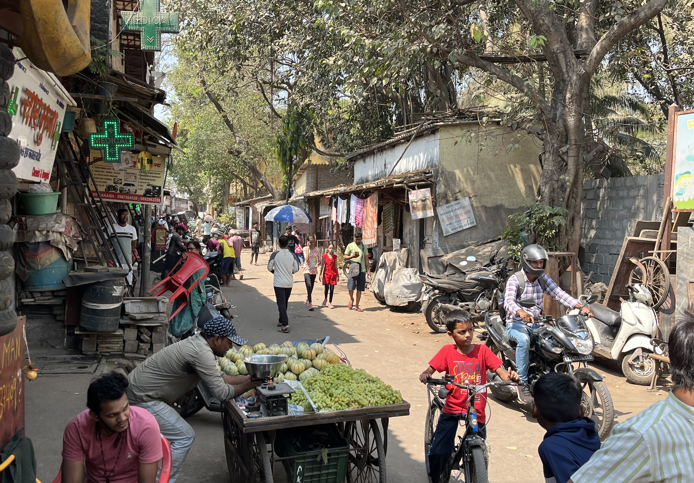 Slum scene in India